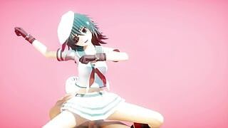 Kancolle Kiso танцует и занимается сексом наездницы с кримпаем, раздевает NSFW MMD 3D