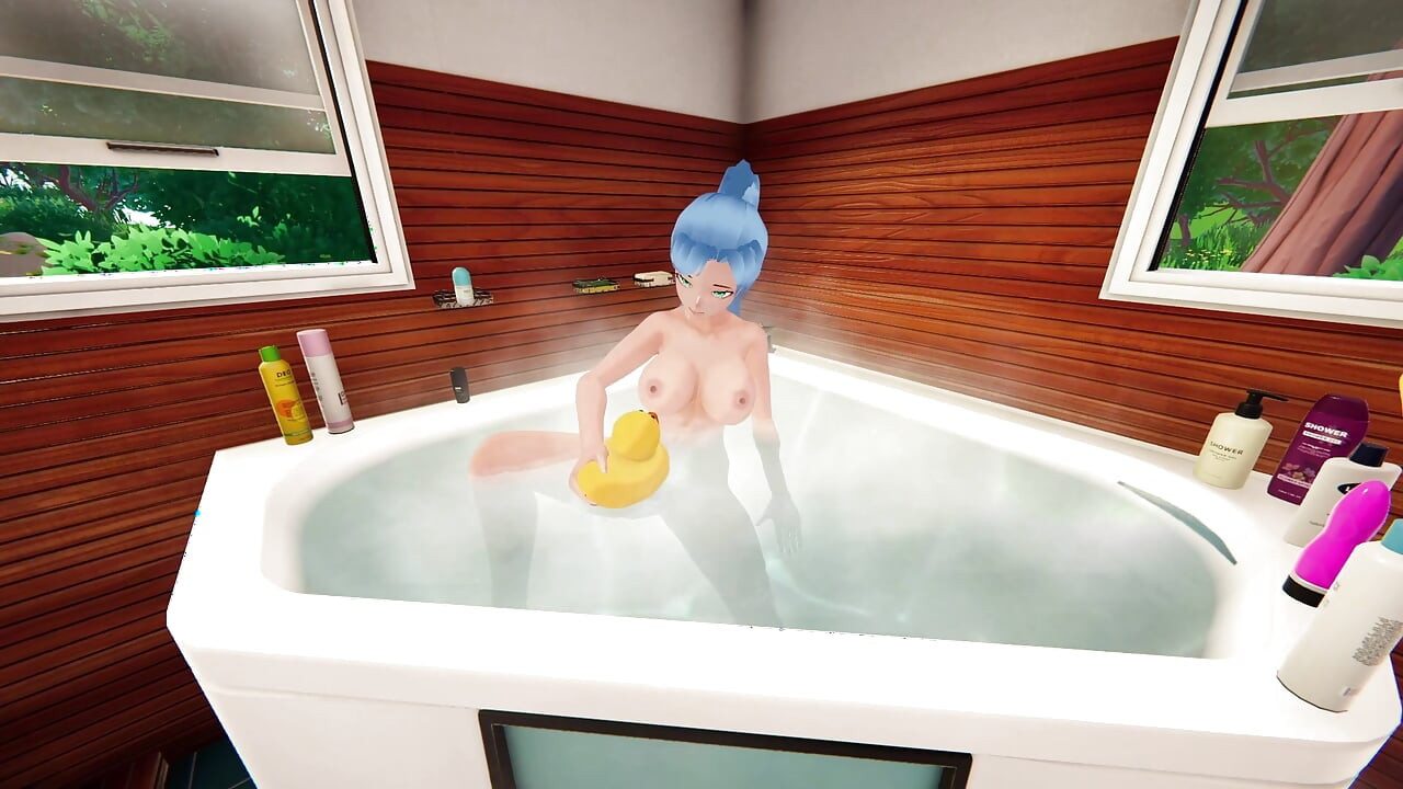 My Busty Hot Roommate Taking a Shower - My Bath Tub Companion - Gameplay