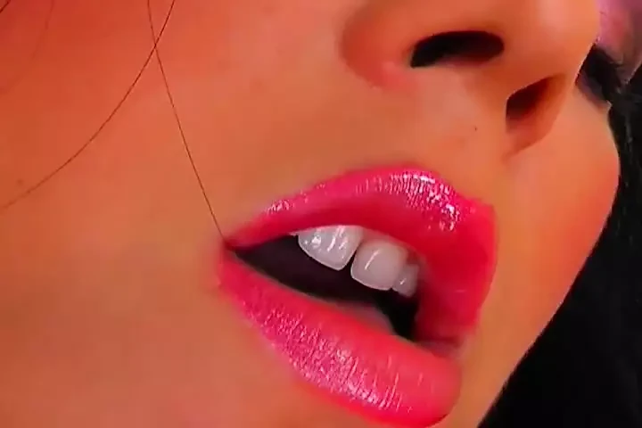 Dark haired German chick pleasing her trimmed pussy with her favorite dildo