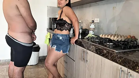STEPMOM WANTS TO FUCK IN THE KITCHEN