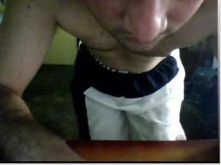 Straight guys feet on webcam #133