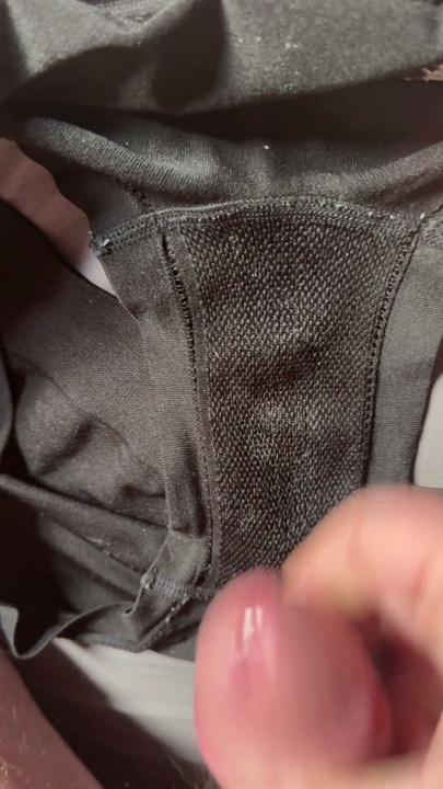 Cumming in black panties