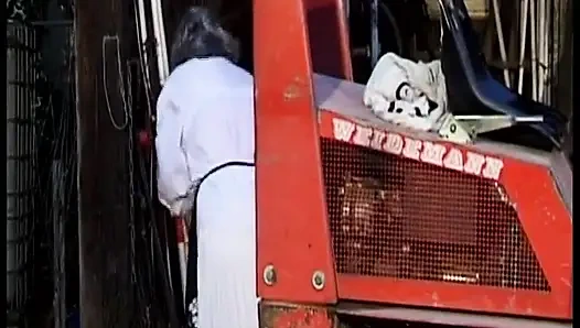 Doğal sarışın olgun Alman klasik ev yapımında sikiliyor