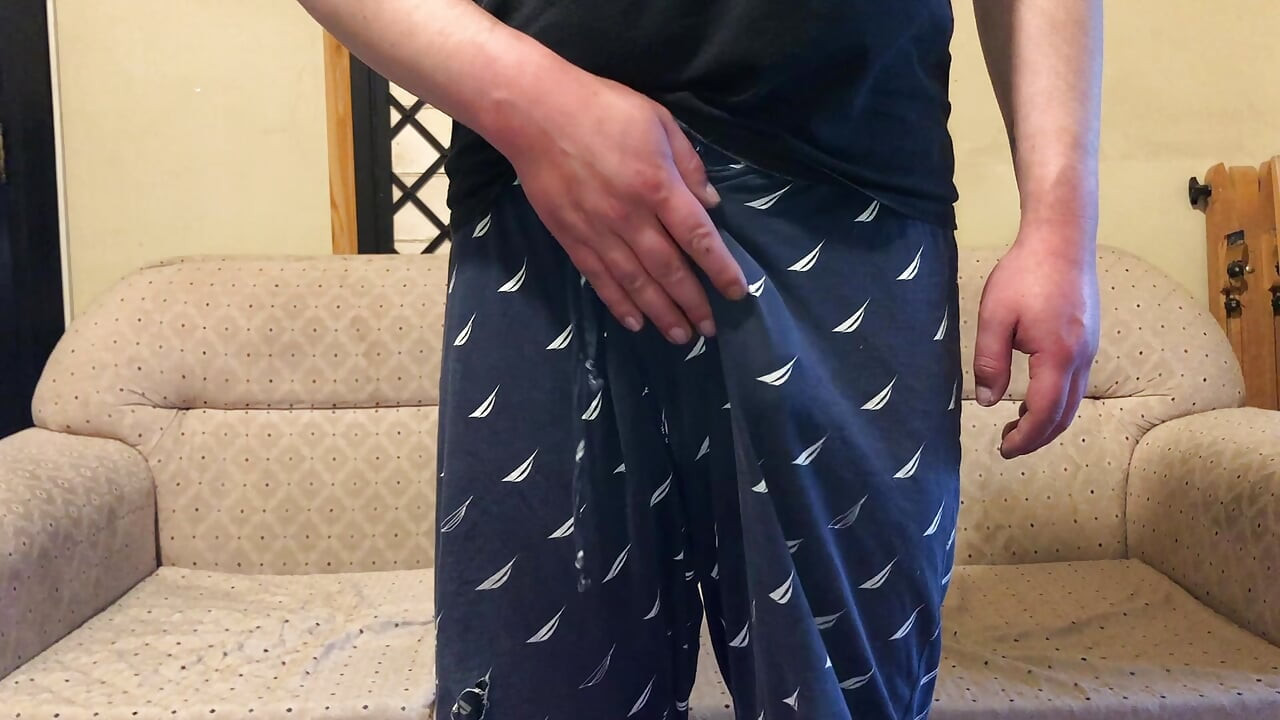 Anal Masturbation on the Family Couch