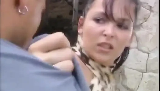 Sperm drunkard woman, wild sex outdoor!