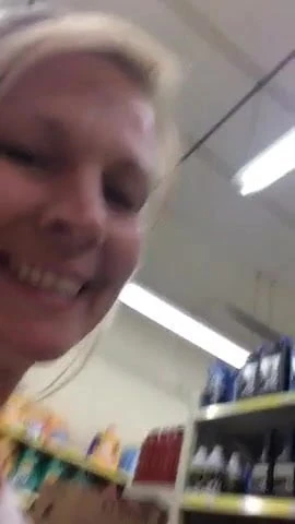 Naughty StepMom Exposing at Local Store
