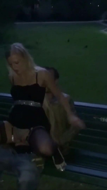 Unforgettable moment from "GERMAN TEEN ANNA GET FUCK PUBLIC IN THREESOME IN PARK"