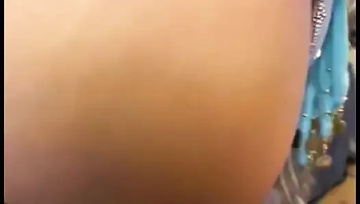 Lusty brunette dressed in Indian Style seduces two horny dudes