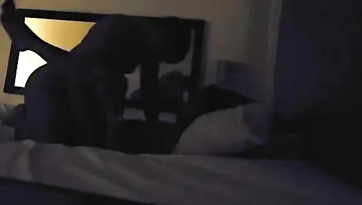 Fucks hard, moans and screams a lot in low light