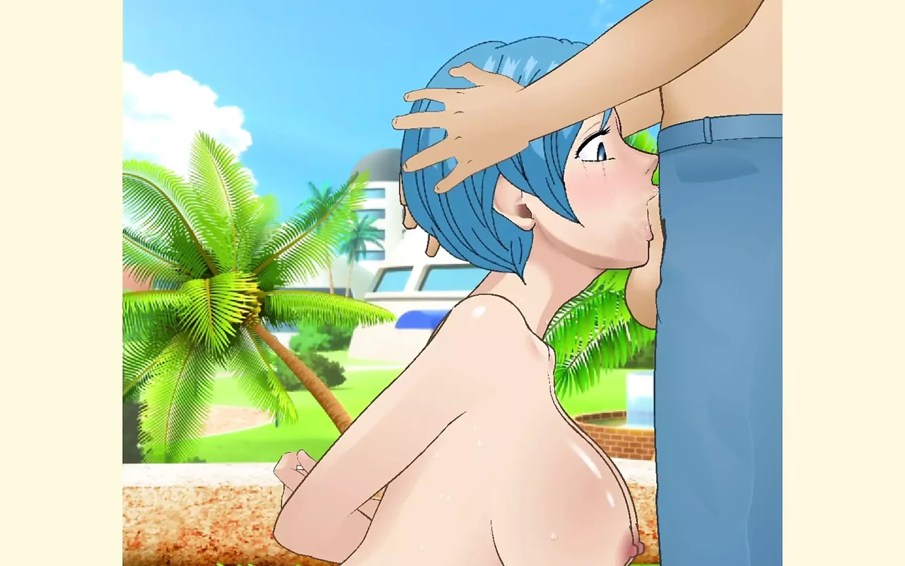 Bulma briefs milf with big busty tits slow & sensual slutty throatfucking in front of capsule corp - SDT
