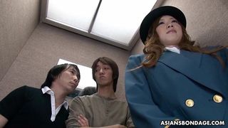 Aimi Ichijo is having bondage session on a working day