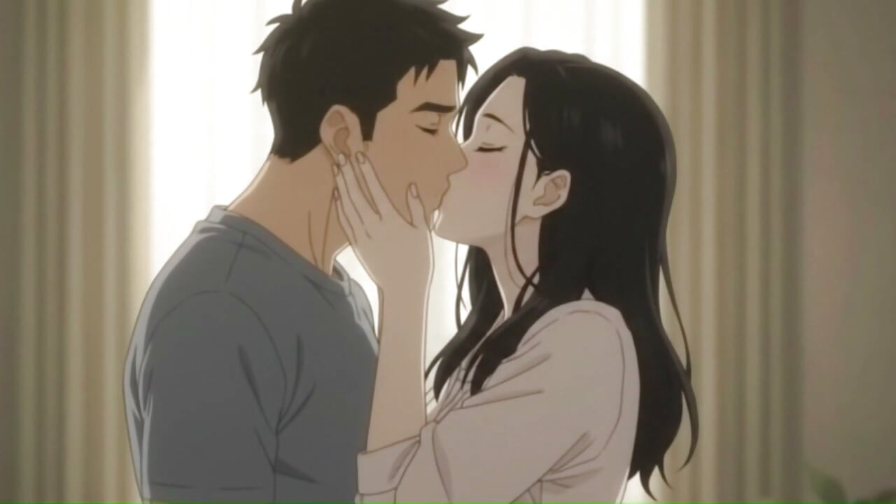 Stepsister Kissing practice with her stepbrother before his date with boyfriend