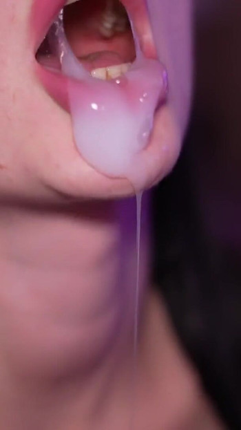 Powerful moment from "Cum in mouth and on lips compilation! Cum play swallow"