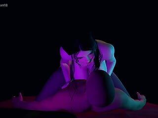 Сексуальная азиатская милфа-стриптизерша 3D соблазняет тебя, чтобы трахнуть ее киску