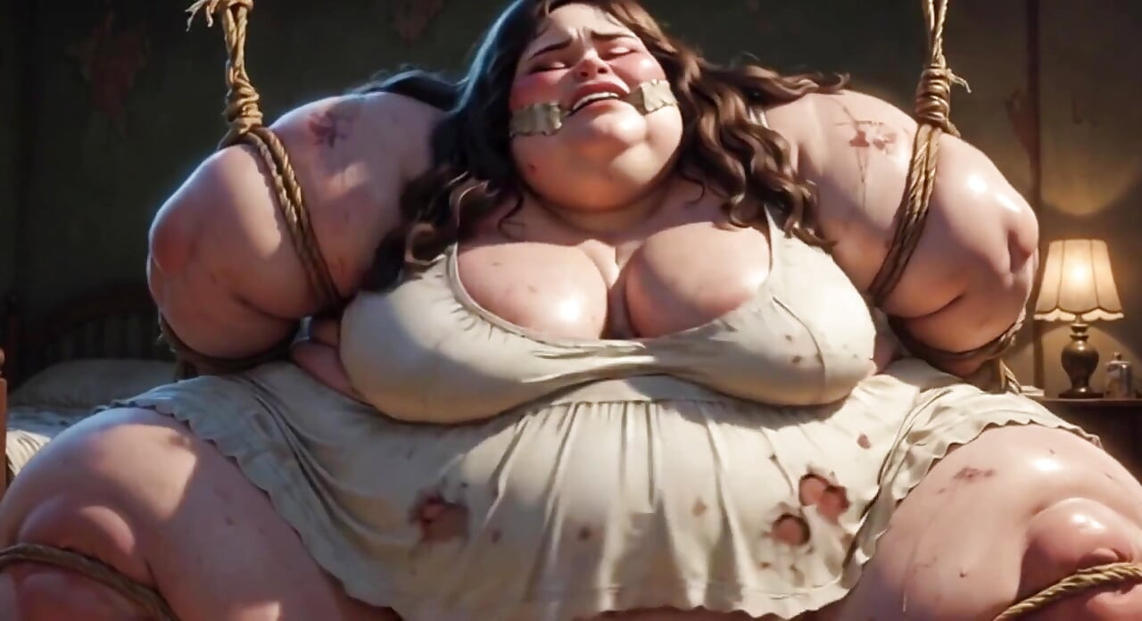 Virgin Fat SSBBW Bound - Scared & Begging for Cock in Her Hairy Pussy