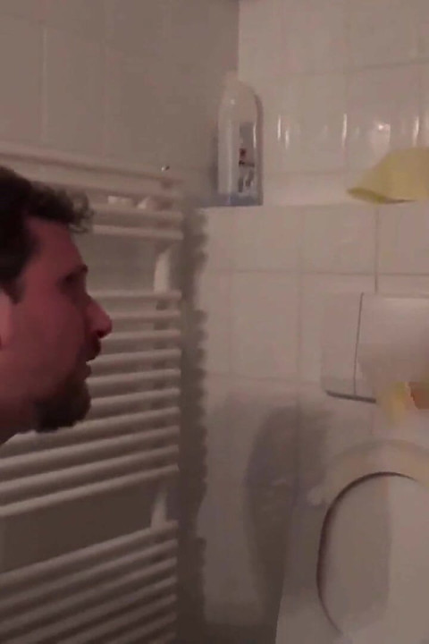 Making sure he gets dinner in the toilet