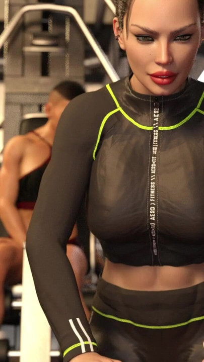 Unforgettable moment from "Mrs.Moore Getting Tired of Exercise by Her Futanari Gym Trainer"