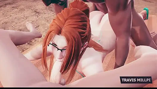 Double Penetration in the Beach