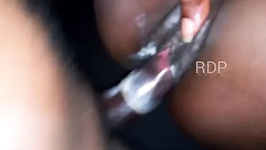 Teen College Girl Using Vibrator on Her Wet Juice Dripping Pussy While Fucking Her