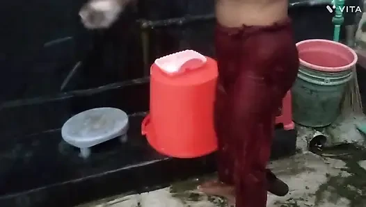 I was watching my stepbrother from above in a hot shower scene, but instead of getting angry, I let him cum inside my clumsy