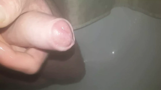 in shower hard cock pull and cum
