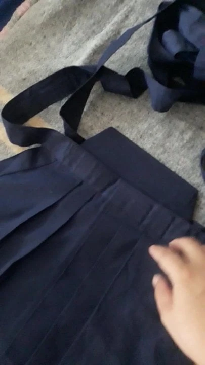 Jizz on Women Kyudo Hakama from Japanese girl