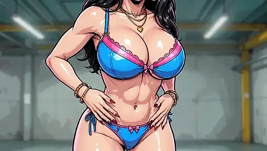 Seksi büyük göğüsler animasyonu
