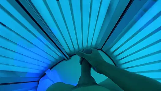 Couple Fucking Hard in Public Solarium Tanning Cabin - Risky Public Sex with People Around FULL VIDEO