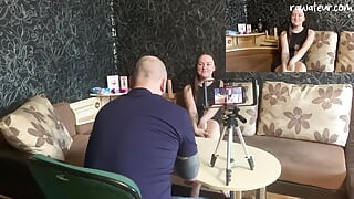 Russian Casting Couch Audition: Naughty Amateur Babe Gets Creampied with Buttplug Play!