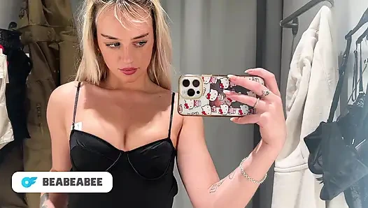 Sexy Costume Try On Haul with Petite Teen Blonde