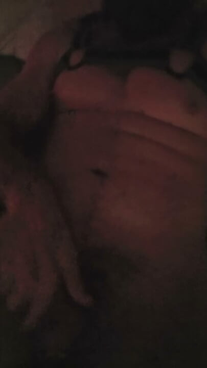 Pup jerking off his hard cock