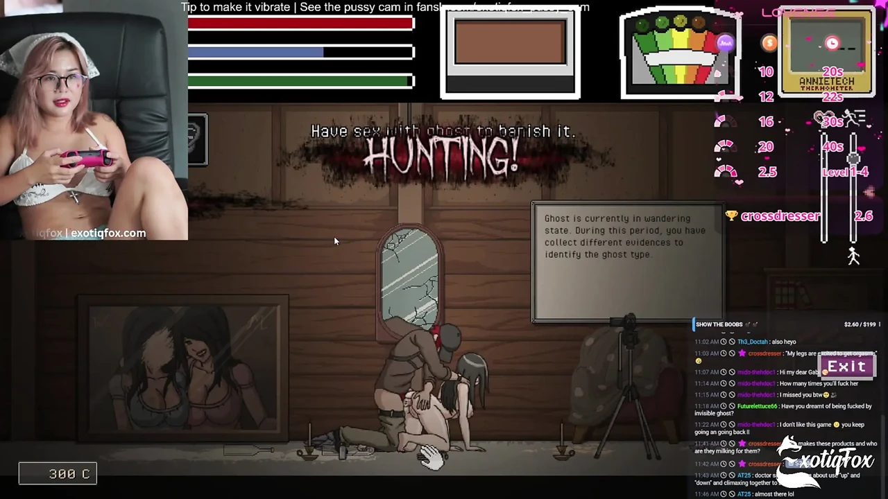 Lewd Gamer Girl Gabbi Plays Lustful Spirit Hunt on Goon Live Stream
