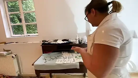 Dominatrix mistress April - clinical cock sewing