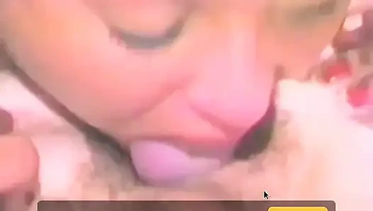 A Trashy Blonde Sucks Cock and Licks Ass