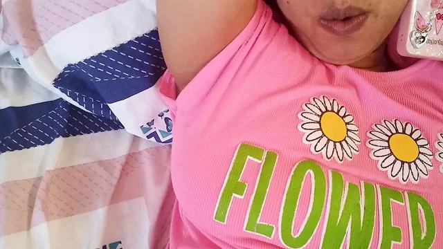 WIFE !!  She puts her fingers in her vagina and gets creamy milk while waiting for her cheating husband to fuck her