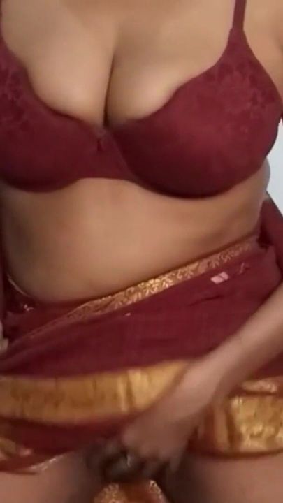 Captivating moment from "Indian maid Masturbation with Saree juicy pussy with Big Boobs"