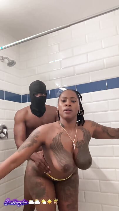 Big titty big booty Sex Goddess gets fuck hard in shower!