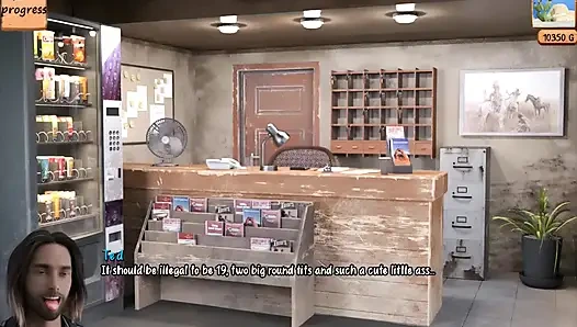 The Motel Gameplay (ntr Route) heiße ehefrau fantasiert über das ficken eines hengstes