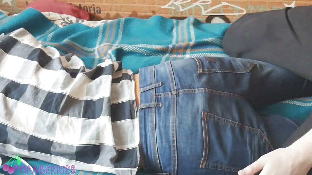 Naughty twink receives a lot of spank and cum on his ass