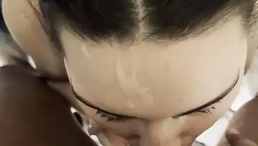 19 year old asks for a Chanel facial and gets her face Fucked and a cumshot to the face
