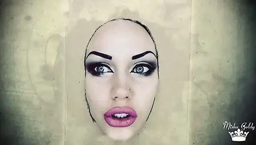 Free your dark goddess from wall JOI