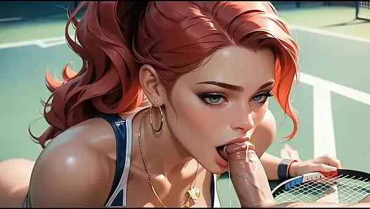 Kelly on the tennis court (PleasureSex16)