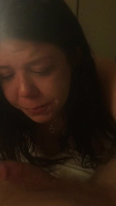 Chubby girl sucking my cock