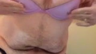 Artemus - Crossdresser Bra and Pantie Tit Play