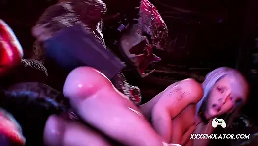 Cewek seksi sci-fi dientot habis-habisan sama kontol raksasa sampai dicrot di dalam