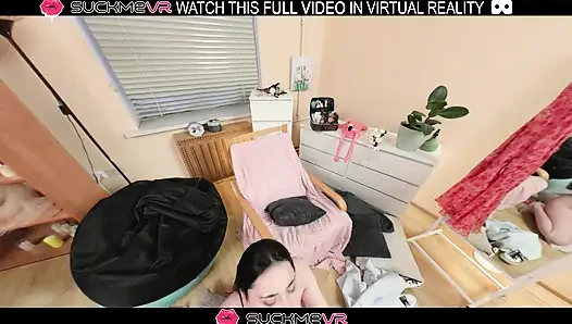 Big breasted brunette Remido enjoys her boyfriend's sexual activity in VR.