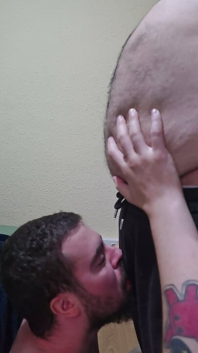 Hairy fat fucks my mouth and cums in my face (Teaser)