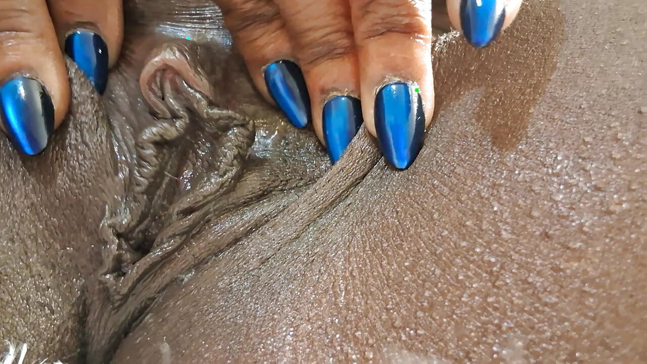 Blue Nasty  lipstick face fuck