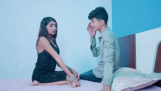 Sexy slim hot girlfriend enjoyed early morning sex with her boyfriend