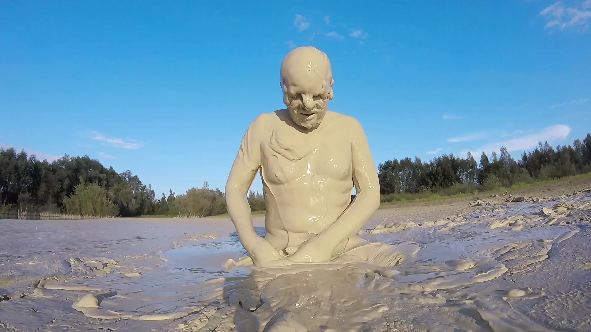 Late summer mud quarry bath